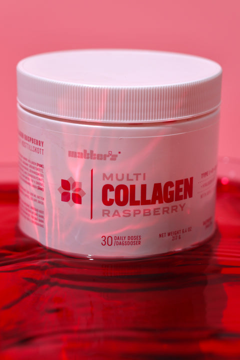 Multi-Collagen + Zink, Hyaluron, Vitamin C + ACV Hallon 217g