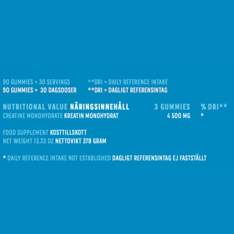 Creatine Gummies 4500mg 90 Gummies Blåbär