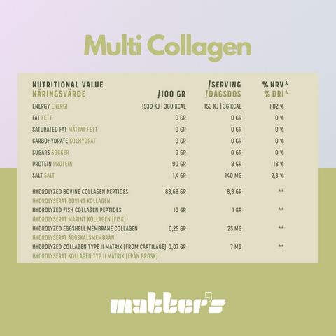 Multi-Collagen Typ I, II, III, V + X 300g
